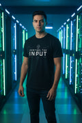 Control The Input black graphic T-shirt by Grim Raven Labs
