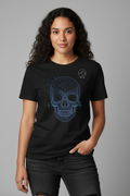 Digital Skull black graphic T-shirt by Grim Raven Labs