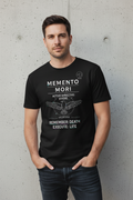 Memento Mori Active Directive black graphic T-shirt by Grim Raven Labs